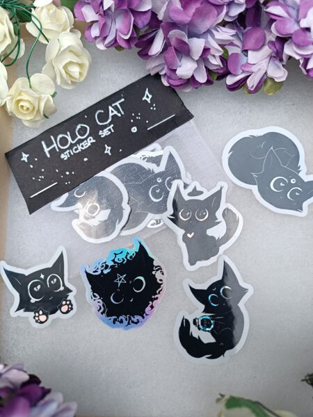 Holo Cat Sticker Set