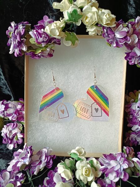 Unique Pride Heart Earrings